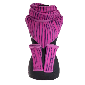 Mitensowy Zestaw Otulakowy - Purple Stripes